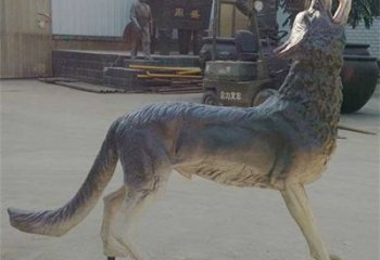 和平銅狼雕塑廠家，銅雕動物狼，仿真工藝制作