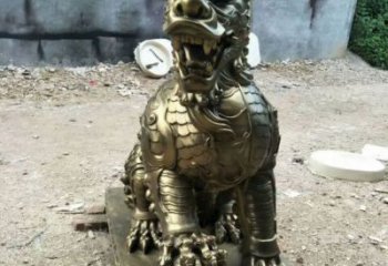 和平校園麒麟雕塑,拉絲海洋雕塑,卡通主題