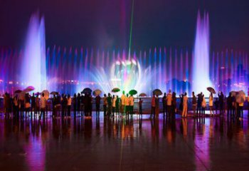 呼倫貝爾水景程控噴泉雕塑，高噴循環(huán)噴水方式設(shè)計(jì)