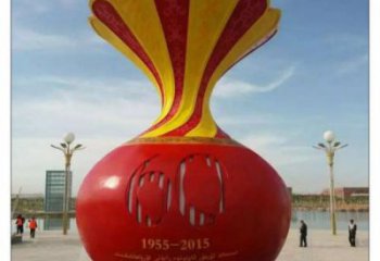 金鳳花瓶雕塑工廠選用，街道標識，玻璃鋼花瓶雕塑批發