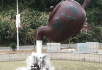 大武口小區天壺標志雕塑，多彩藝術，天壺雕塑生產廠家