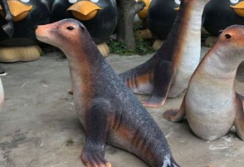 西夏園林海豹雕塑