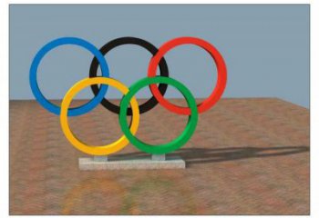 稱多五環不銹鋼雕塑，現代景觀擺件，烤漆工藝制作