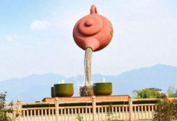 雜多公園天壺雕塑工廠，不銹鋼材質，圓雕形式