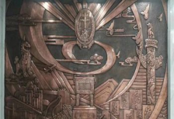 廣場浮雕定價，村標概念，鍛銅浮雕廠家選用