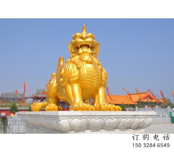 榆林廣場貔貅雕塑，動物彩繪雕塑，抽象效果