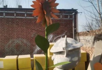 運城太陽花雕塑工程，美陳雕塑，玻璃鋼太陽花雕塑廠家