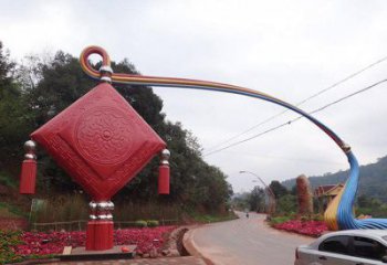 陽(yáng)泉街道中國(guó)結(jié)雕塑