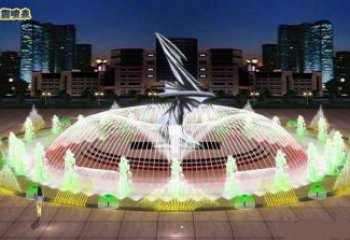 杏花嶺水景搖擺噴泉雕塑，循環噴水模式噴泉雕塑加工