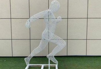 陽泉鏤空運(yùn)動(dòng)員雕塑訂做，城市雕塑，鐵藝體育人物雕塑廠