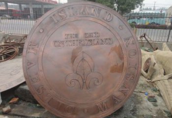 銅川彩繪校徽雕塑