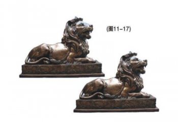 寶雞公園獅子雕塑供求，景觀雕塑，鑄銅趴獅雕塑優選