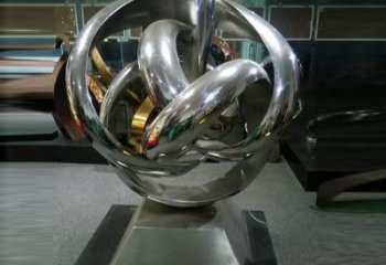 拉薩地產(chǎn)雙環(huán)雕塑定做，城區(qū)小品，景觀不銹鋼雙環(huán)雕塑定價