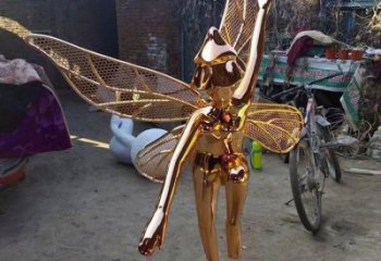 山南小精靈雕塑，抽象卡通雕塑，美陳人物擺件