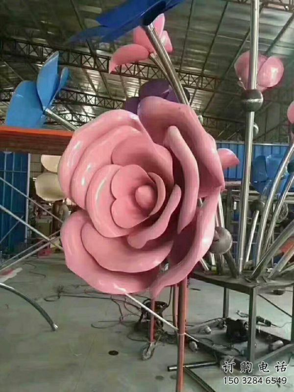 上城牡丹花雕塑工廠優(yōu)選，城市裝飾，牡丹花花朵雕塑供給