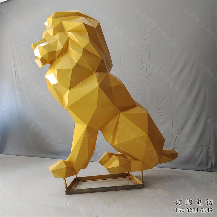 紹興獅子雕塑服務(wù)商，動(dòng)物雕塑，不銹鋼獅子雕塑制作