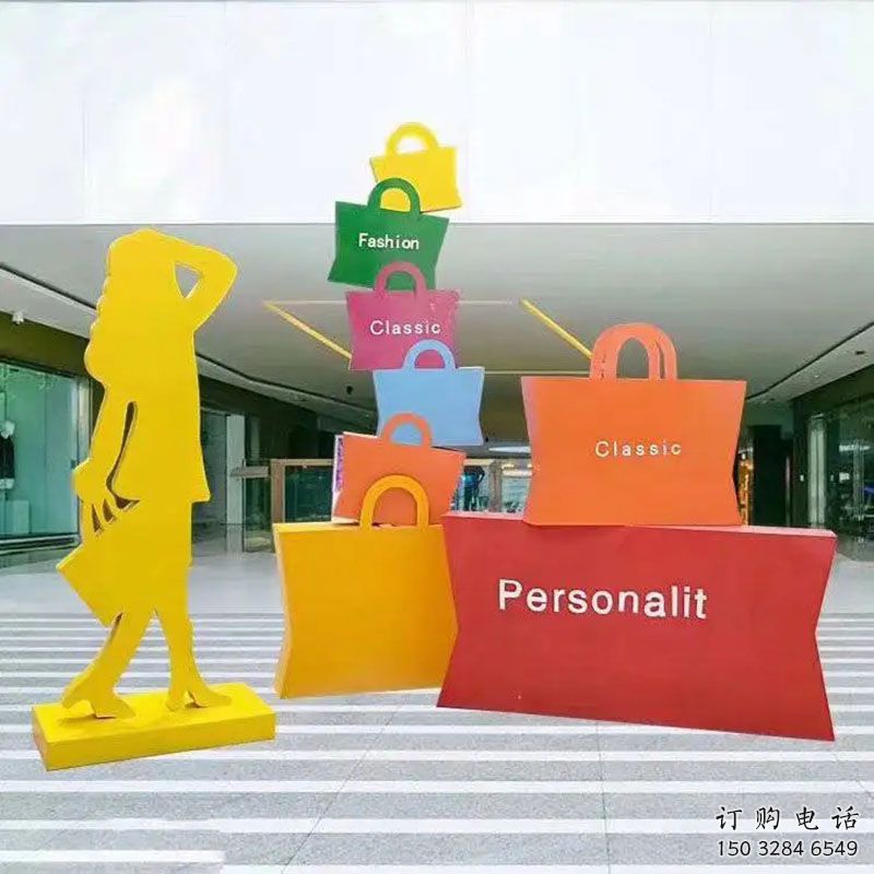 舟山購物人雕塑選定，景觀雕塑，不銹鋼購物人雕塑生產商