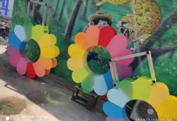 曲靖金銀花雕塑廠家，景區雕塑，城市不銹鋼金銀花雕塑