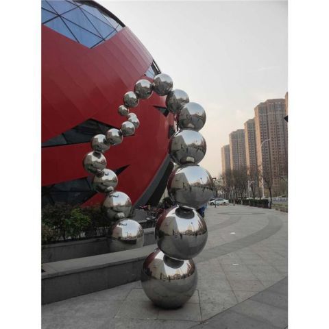 分子球雕塑訂做，彩鋼制作，不銹鋼分子球雕塑訂做廠家