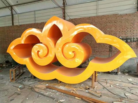 水景云彩雕塑 彩繪剪紙祥云雕塑 現代祥云雕塑