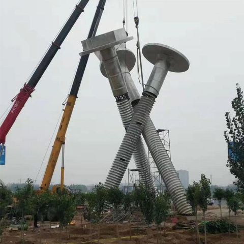 大型螺絲釘?shù)袼?歐式步行街工業(yè)雕塑 彩繪器械雕塑